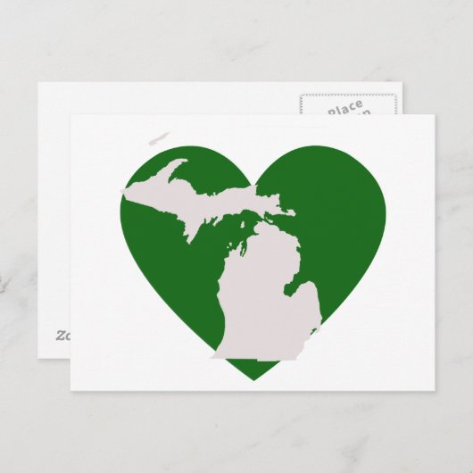 Michigan Liebe Postkarte (Vorne/Hinten)