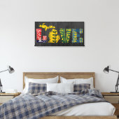 Michigan Liebe Vintage Lizenzfläche Leinwanddruck (Insitu (Schlafzimmer))