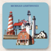 Michigan Lighthouse 6 Plastik-Untersetzer Getränkeuntersetzer (Vorderseite)