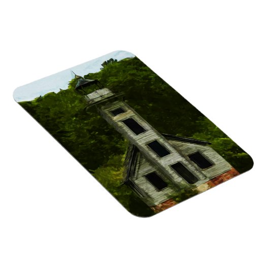 Michigan Lighthouse Abstrakt Impressionismus Magnet (Rechte Seite)