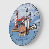 Michigan Lighthouse clock Große Wanduhr (Winkel)