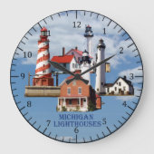 Michigan Lighthouse clock Große Wanduhr (Vorderseite)