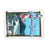 Michigan Lighthouse Reiseplakat! Magnet (Horizontal)