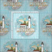 Michigan Lighthouse Stoff (Kachel)