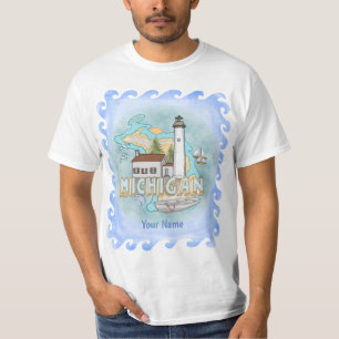 Michigan Lighthouse T - Shirt