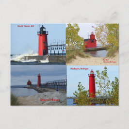 Michigan Lighthouses Postkarte