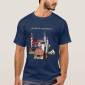 Michigan Lighthouses Shirt dunkel (Vorderseite)