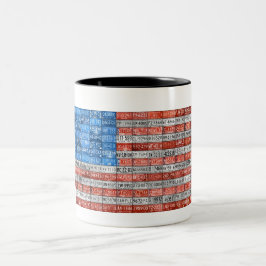 Michigan-Lizenz-Platten-Flaggen-Tasse Zweifarbige Tasse