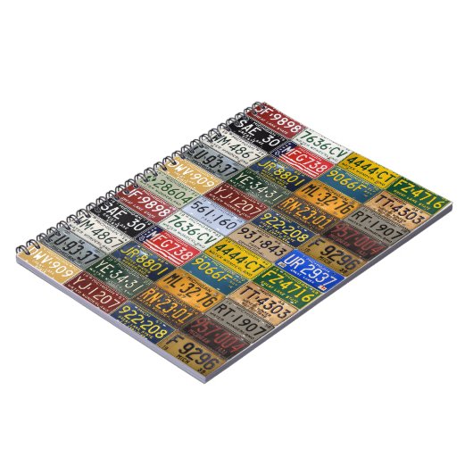 Michigan-Lizenz-Teller von einer vergangenen Ära Notizblock (Linke Seite)