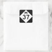 Michigan M-37 Quadratischer Aufkleber (Tasche)