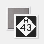 Michigan M-43 Magnet (Vorderseite/Rückseite)