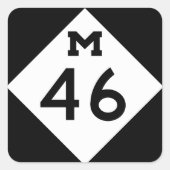 Michigan M-46 Quadratischer Aufkleber (Vorderseite)