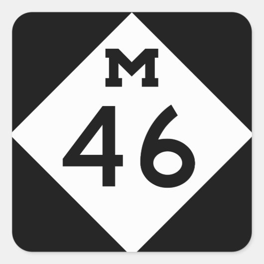 Michigan M-46 Quadratischer Aufkleber (Vorderseite)