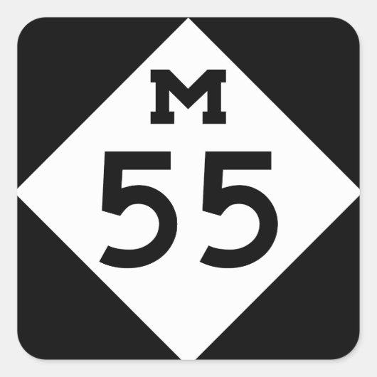Michigan M-55 Quadratischer Aufkleber (Vorderseite)