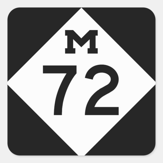 Michigan M-72 Quadratischer Aufkleber (Vorderseite)