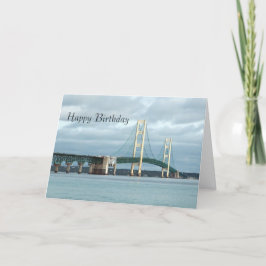 Michigan Mackinac Bridge Foto Geburtstag Karte