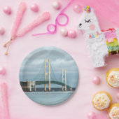 Michigan Mackinac Bridge Foto Pappteller (Party)