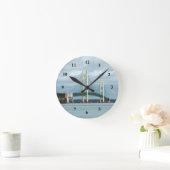 Michigan Mackinac Bridge Foto Runde Wanduhr (Zuhause)