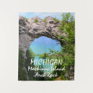 Michigan Mackinac Island Arch Rock Wandteppich