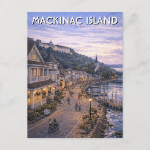 Michigan Mackinac Island Reise Postkarte