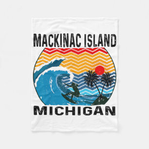 Michigan Mackinac Island Surfbrett Surfen Fleecedecke
