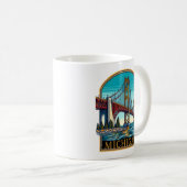 Michigan Mackinaw Bridge Kaffeetasse (VorderseiteRechts)