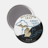 Michigan Magnet (Vorderseite/Rückseite)