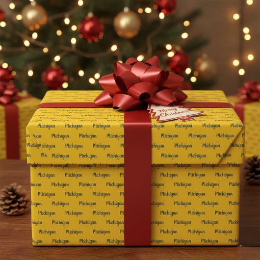 Michigan Maize and Blue Wrapping Paper Geschenkpapier