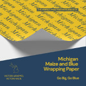 Michigan Maize and Blue Wrapping Paper Geschenkpapier