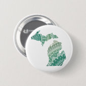 Michigan Mandala By Megaflora Design Button (Vorne & Hinten)