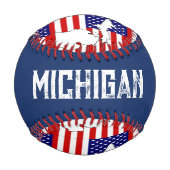 MICHIGAN MAP BASEBALL (Rückseite)