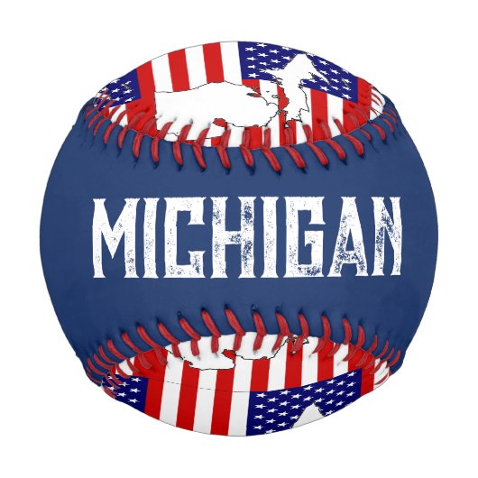 MICHIGAN MAP BASEBALL (Rückseite)