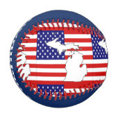 MICHIGAN MAP BASEBALL (Vorderseite Links)