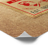 Michigan Map Denim Jeans Style Poster (Ecke)