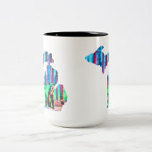 Michigan Map Kontur Design auf Tasse mit BEAR (Mittel)