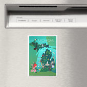 Michigan Map Kühlschrank Magnet (In Situ (Geschirrspüler))