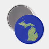 Michigan Map Magnet (Vorderseite/Rückseite)