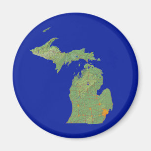 Michigan Map Magnet
