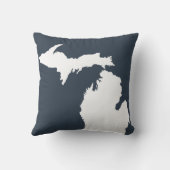 Michigan Map Michigander Foto Kissen (Rückseite)