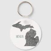 Michigan Map Schlüsselanhänger (Vorderseite)