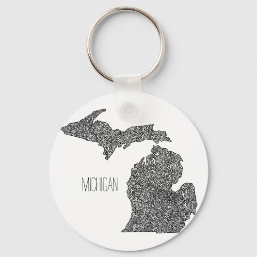 Michigan Map Schlüsselanhänger (Vorderseite)