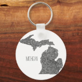 Michigan Map Schlüsselanhänger (Vorderseite)