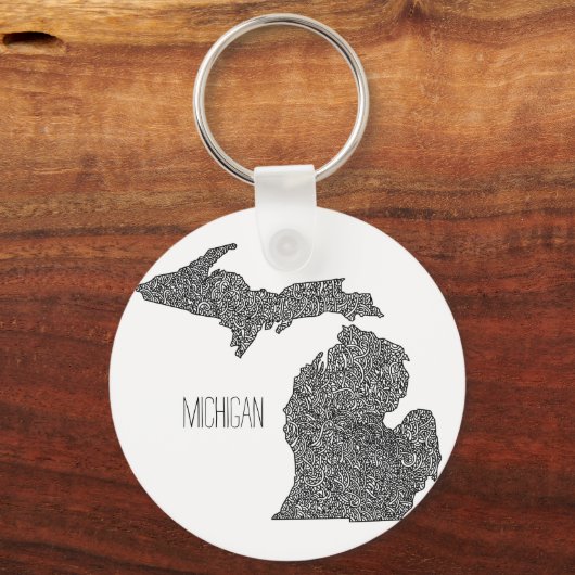 Michigan Map Schlüsselanhänger (Vorderseite)