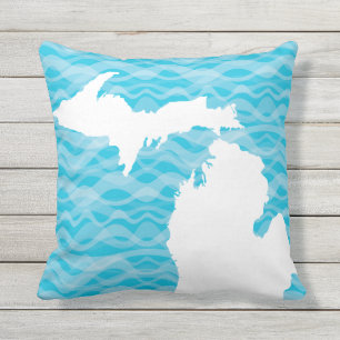 Michigan Map Yooper Unsalted Michigander Kissen Für Draußen