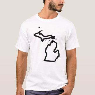 Michigan-Markierungs-Kontur-T-Shirt T-Shirt