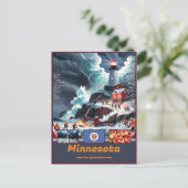 Michigan Marvels & Motto Postkarte (Stehend Vorderseite)