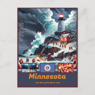 Michigan Marvels & Motto Postkarte