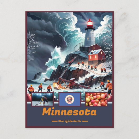 Michigan Marvels & Motto Postkarte (Vorderseite)