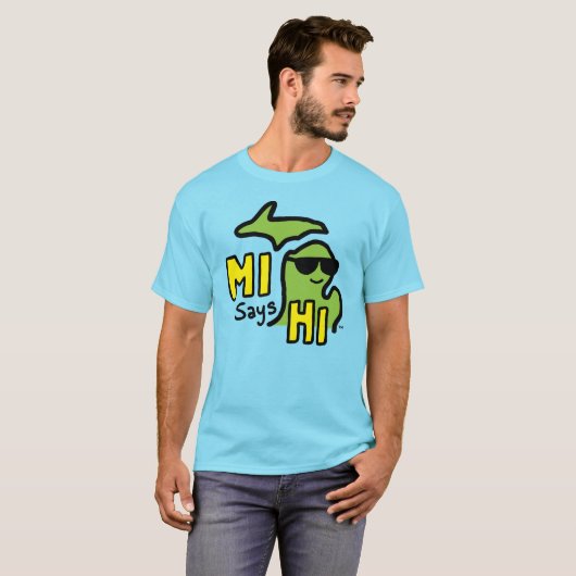 Michigan - MI sagt HI™ Full Color Shirt (Vorne ganz)
