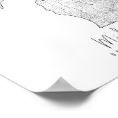 Michigan Minimal Street Map Poster (Ecke)